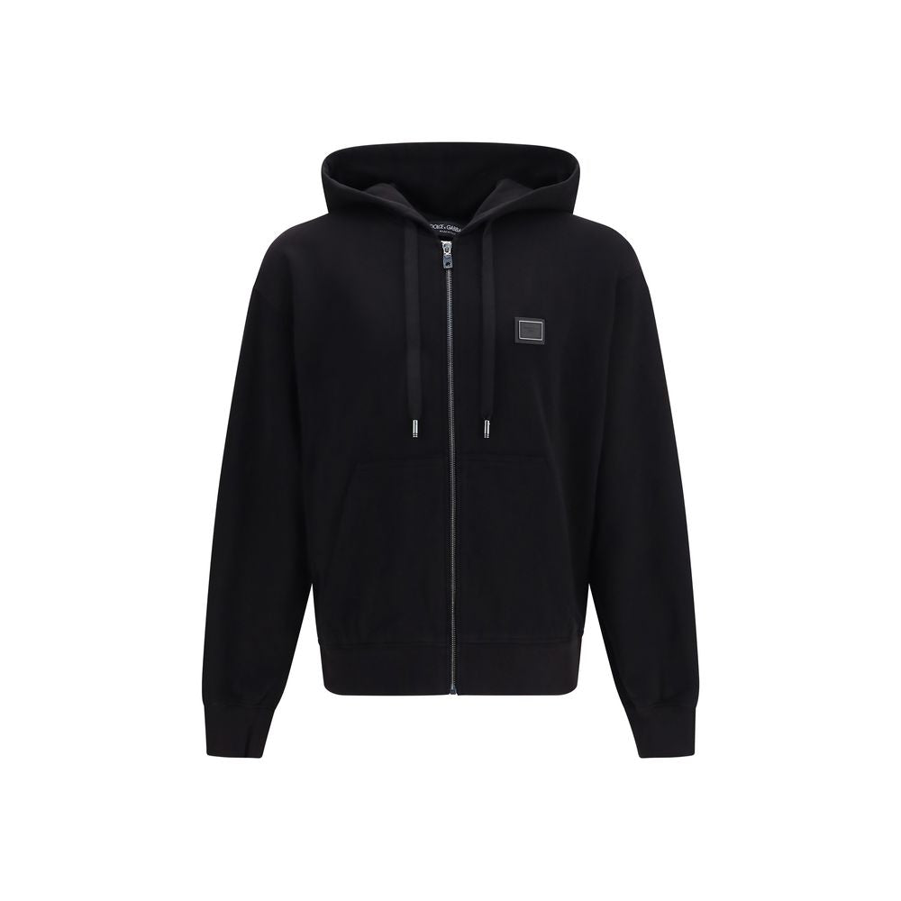 Elevate your wardrobe with the Dolce & Gabbana Black Cotton Sweatshirt, a luxurious blend of comfort and sophistication, embodying Italian craftsmanship and timeless style.