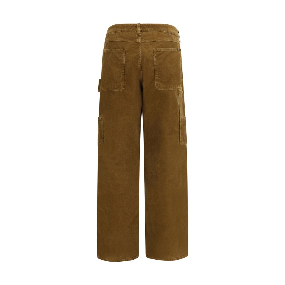 Golden Goose Brown Cotton Cargo Pants - Luxurious Elegance