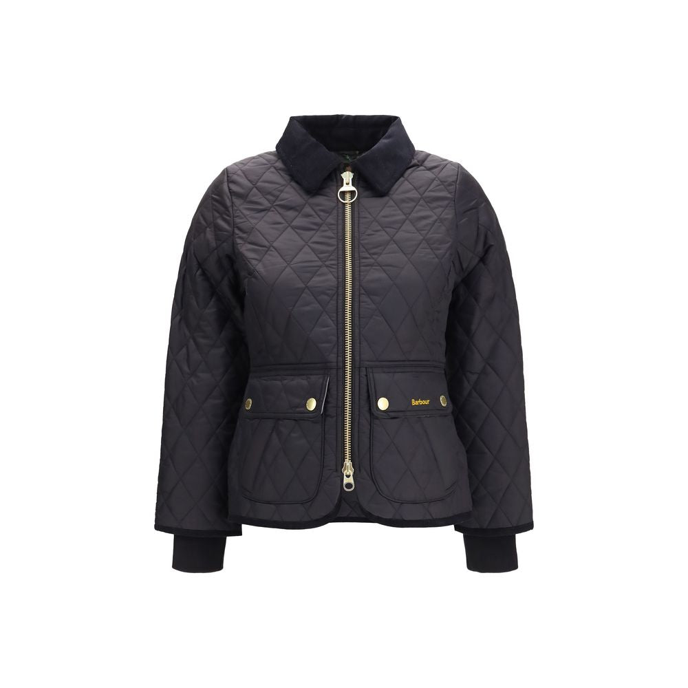 Elevate your wardrobe with the Barbour Black Polyamide Full-Length Jacket, a luxurious blend of style and functionality, perfect for any sophisticated occasion.