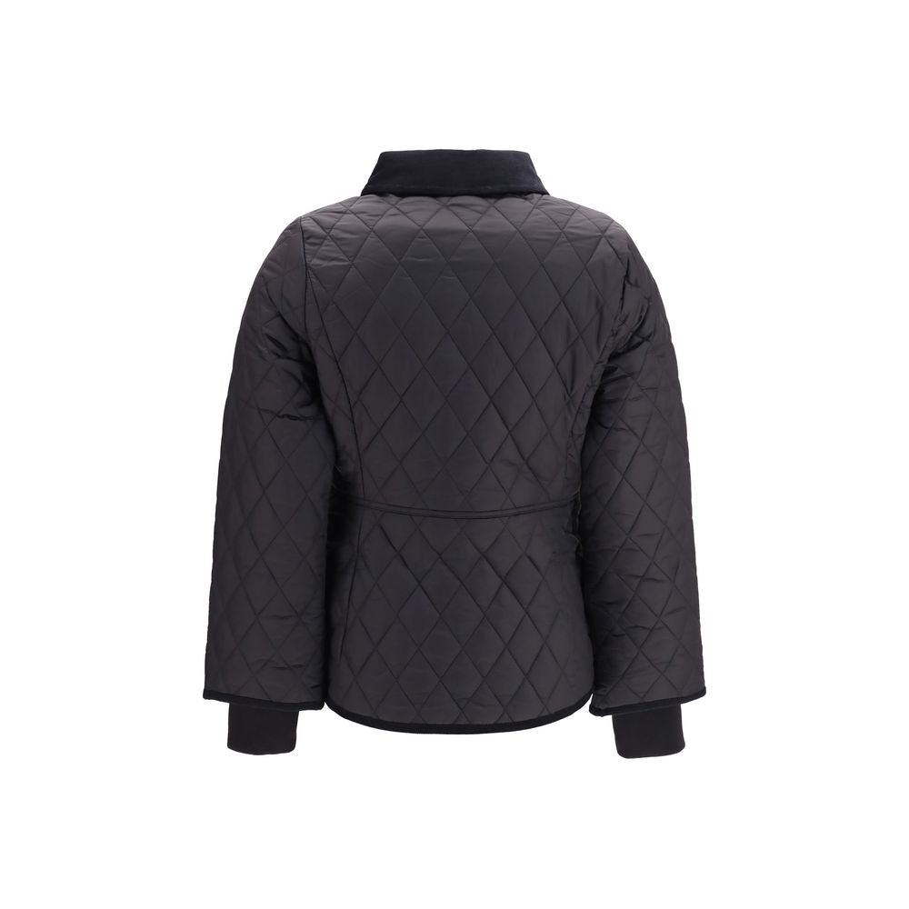 Elevate your style with the Barbour Black Polyamide Full-Length Jacket, a luxurious blend of sophistication and functionality, crafted for the discerning individual.