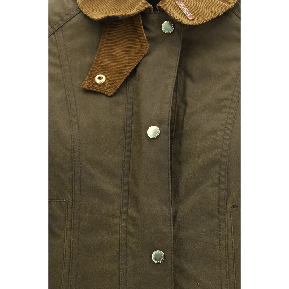 Experience the elegance of the Barbour Bicolor Cotton Shell Jacket, crafted from Thornproof waxed cotton, embodying timeless luxury and refined sophistication for all occasions.