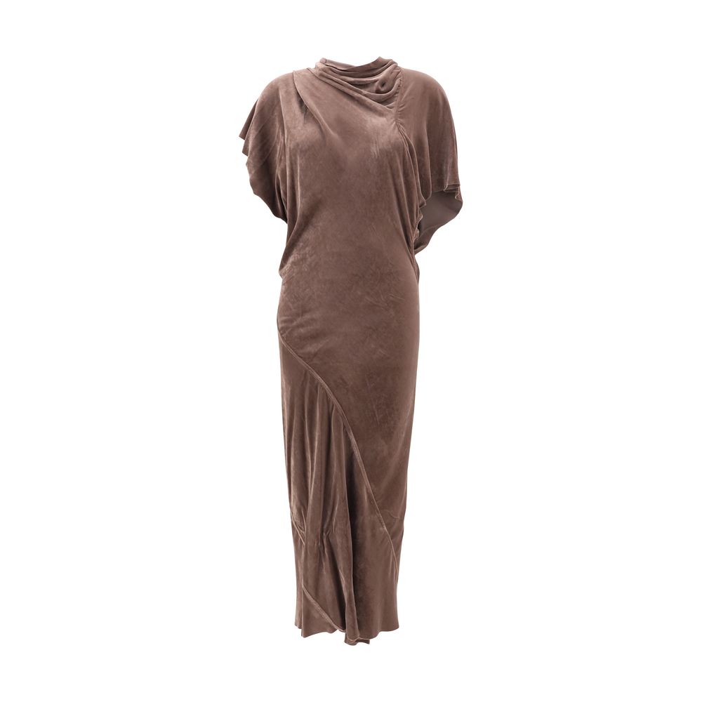 Rick Owens Beige Viscose Casual Dress - Exquisite Haute Couture