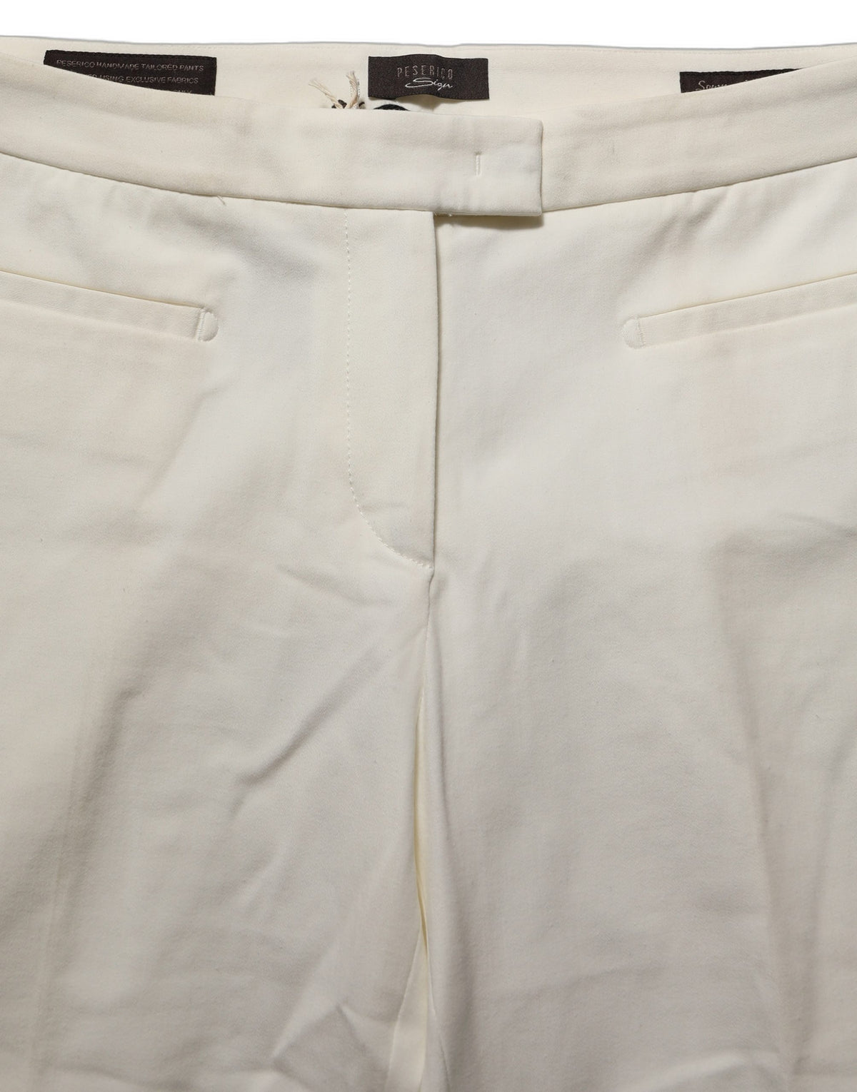 Peserico Off White Tapered Chino Trousers - Timeless Elegance