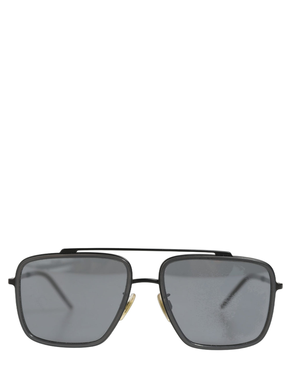 Dolce & Gabbana DG2262 Black Metal Square Frame Sunglasses