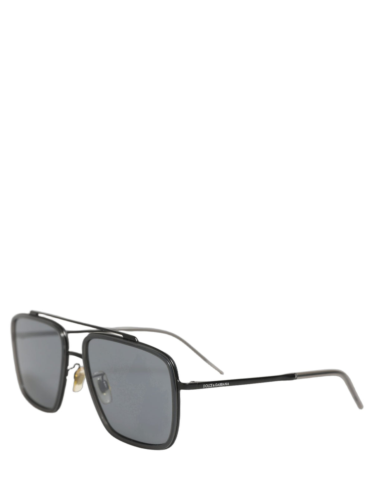 Dolce & Gabbana DG2262 Black Metal Square Frame Sunglasses