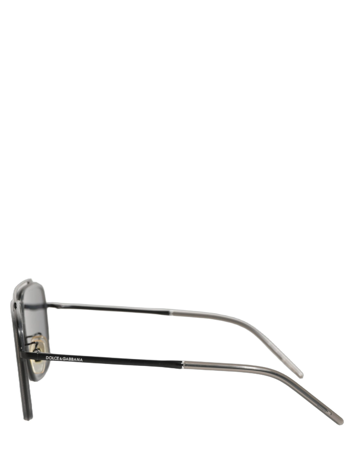Dolce & Gabbana DG2262 Black Metal Square Frame Sunglasses