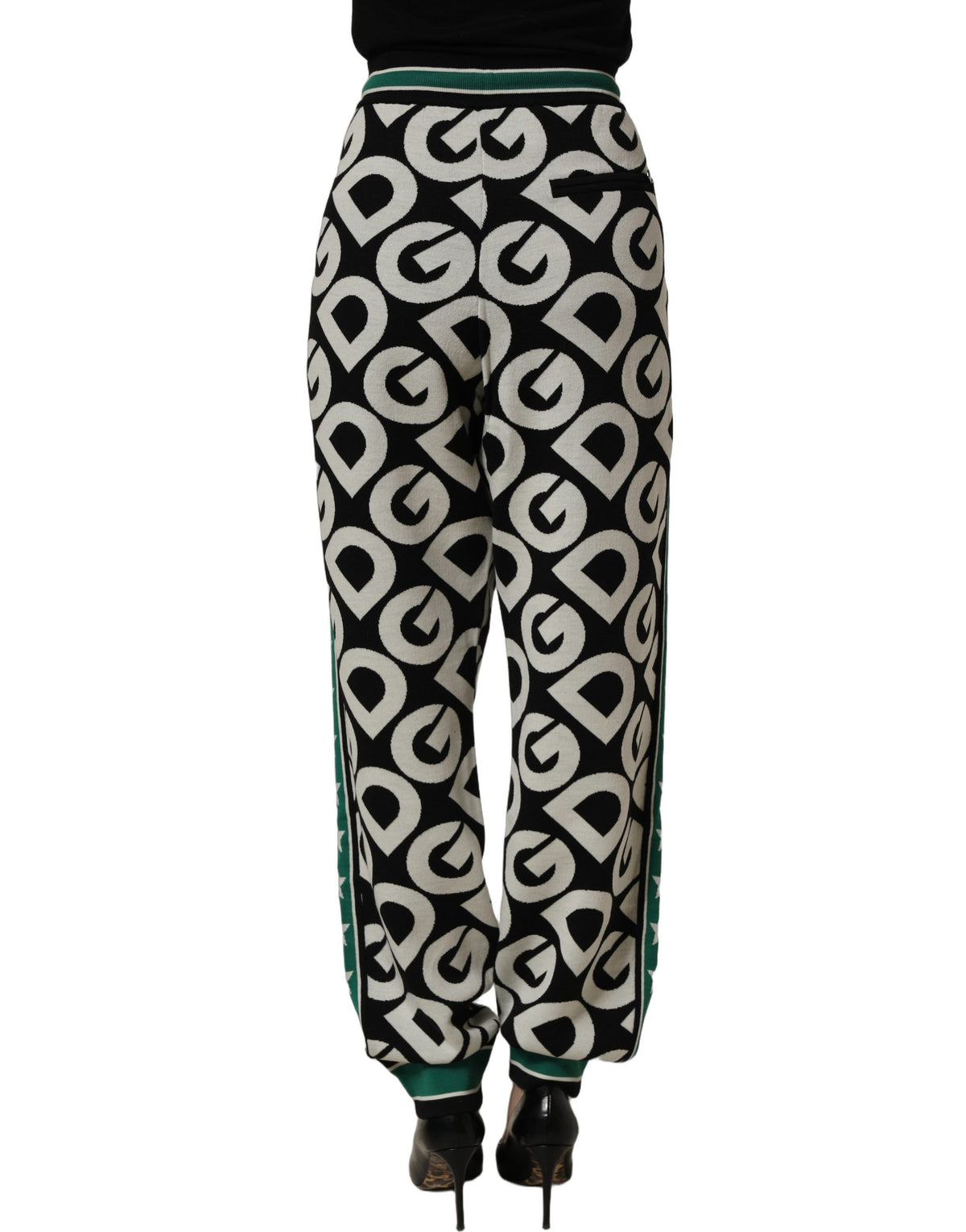 Dolce & Gabbana Black Wool Logo Jogger Sweatpants - Luxury Fashion