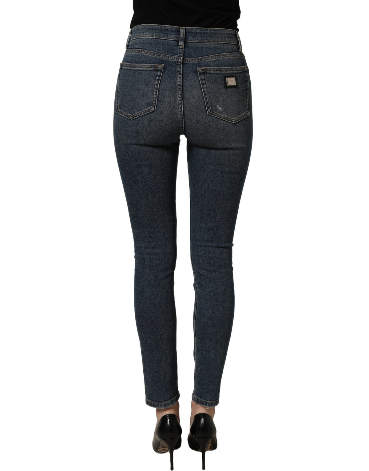Dolce & Gabbana Blue Cotton Stretch Skinny Denim Jeans - Luxe Elegance