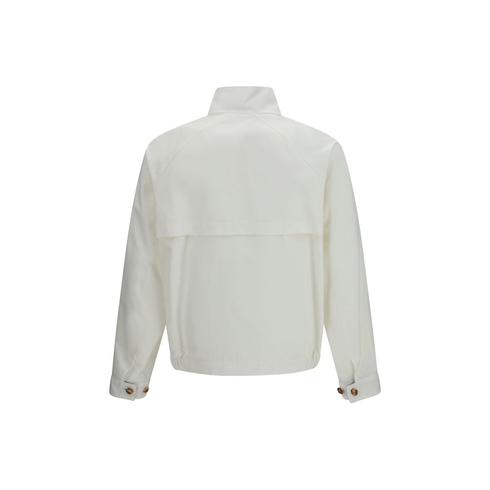 Elevate your wardrobe with the Brunello Cucinelli White Cotton Full-Length Jacket from the SS26 collection, a blend of luxury and functionality crafted for the discerning individual.