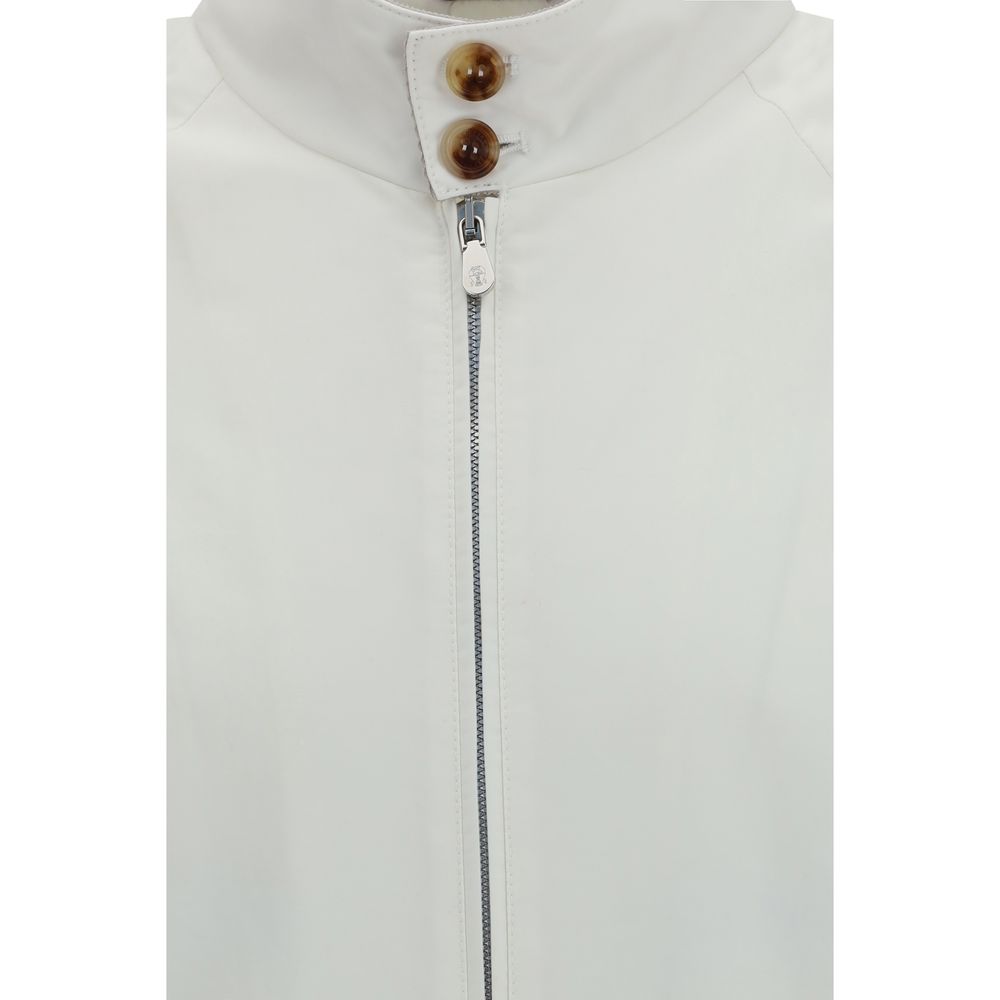 Elevate your wardrobe with the Brunello Cucinelli White Cotton Full-Length Jacket, a masterpiece of luxury craftsmanship from the SS26 collection, designed for timeless elegance and comfort.