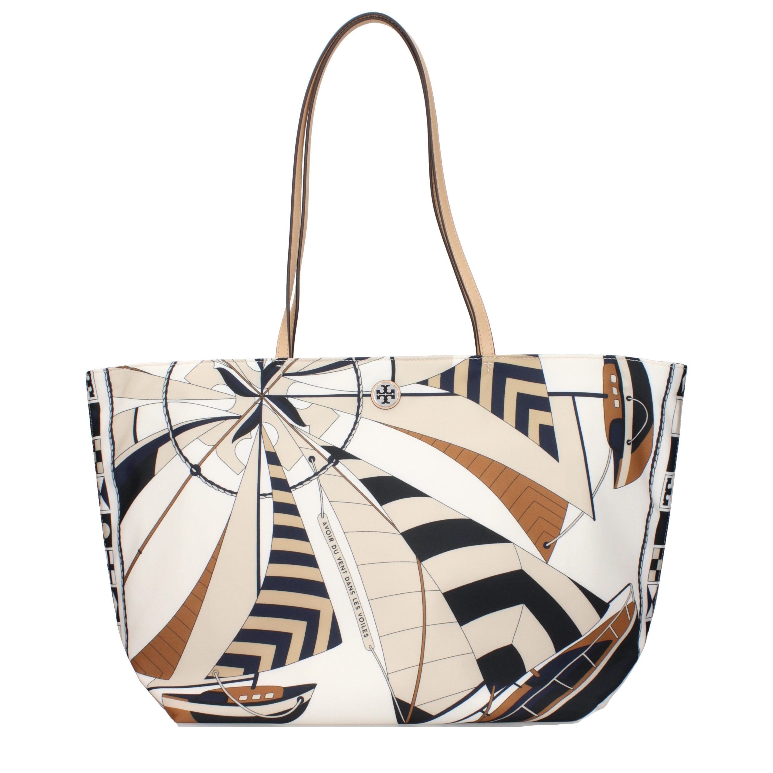 Tory Burch Beige Fabric Crossbody Bag - Timeless Luxury Accessory