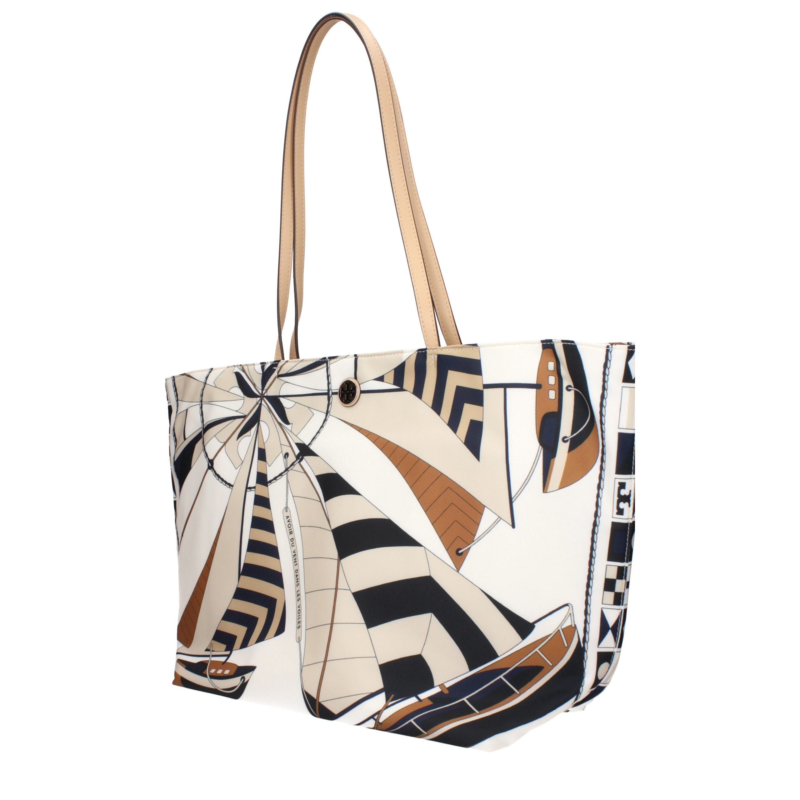 Tory Burch Beige Fabric Crossbody Bag - Elevate Your Elegance
