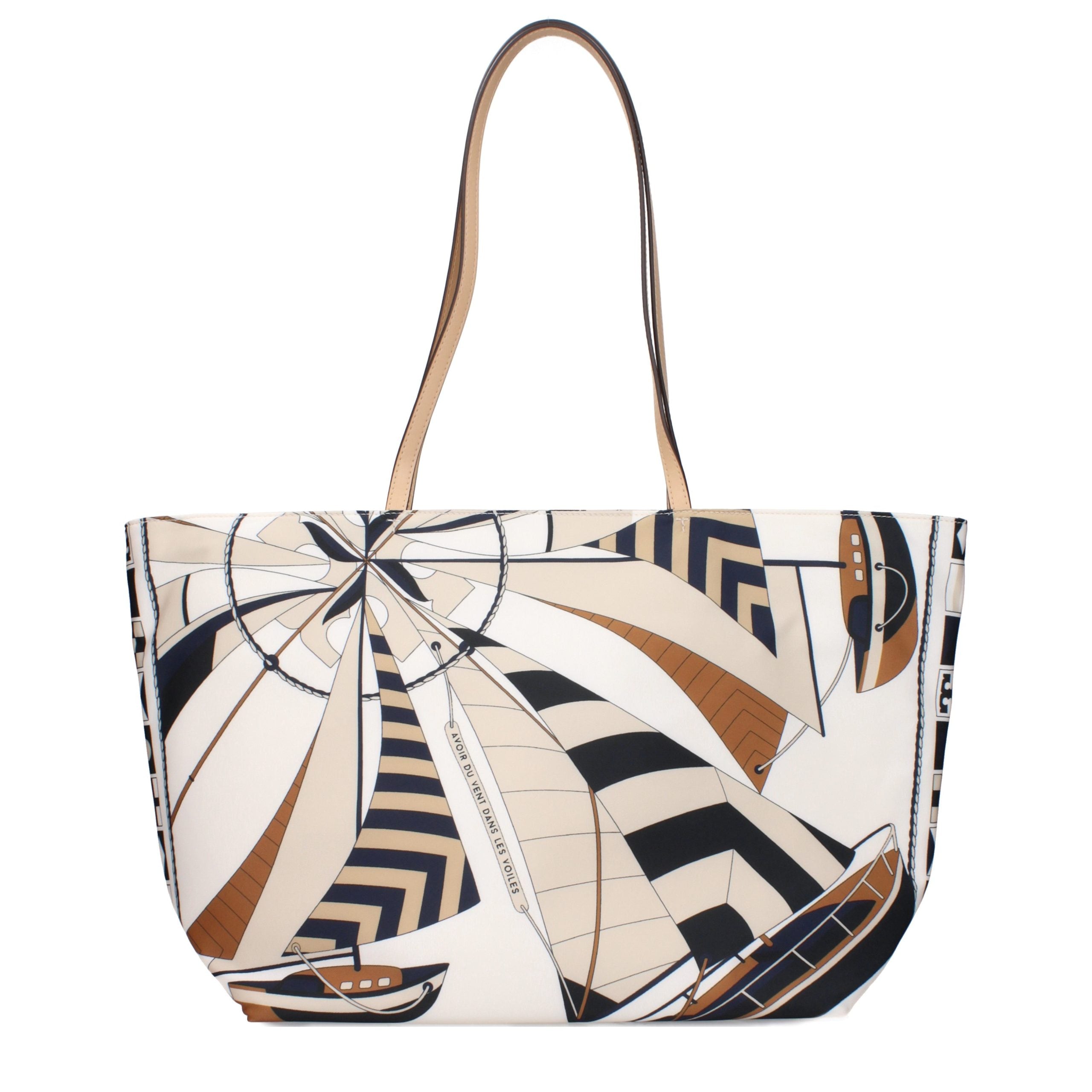 Tory Burch Beige Fabric Crossbody Bag - Timeless Luxury Accessory