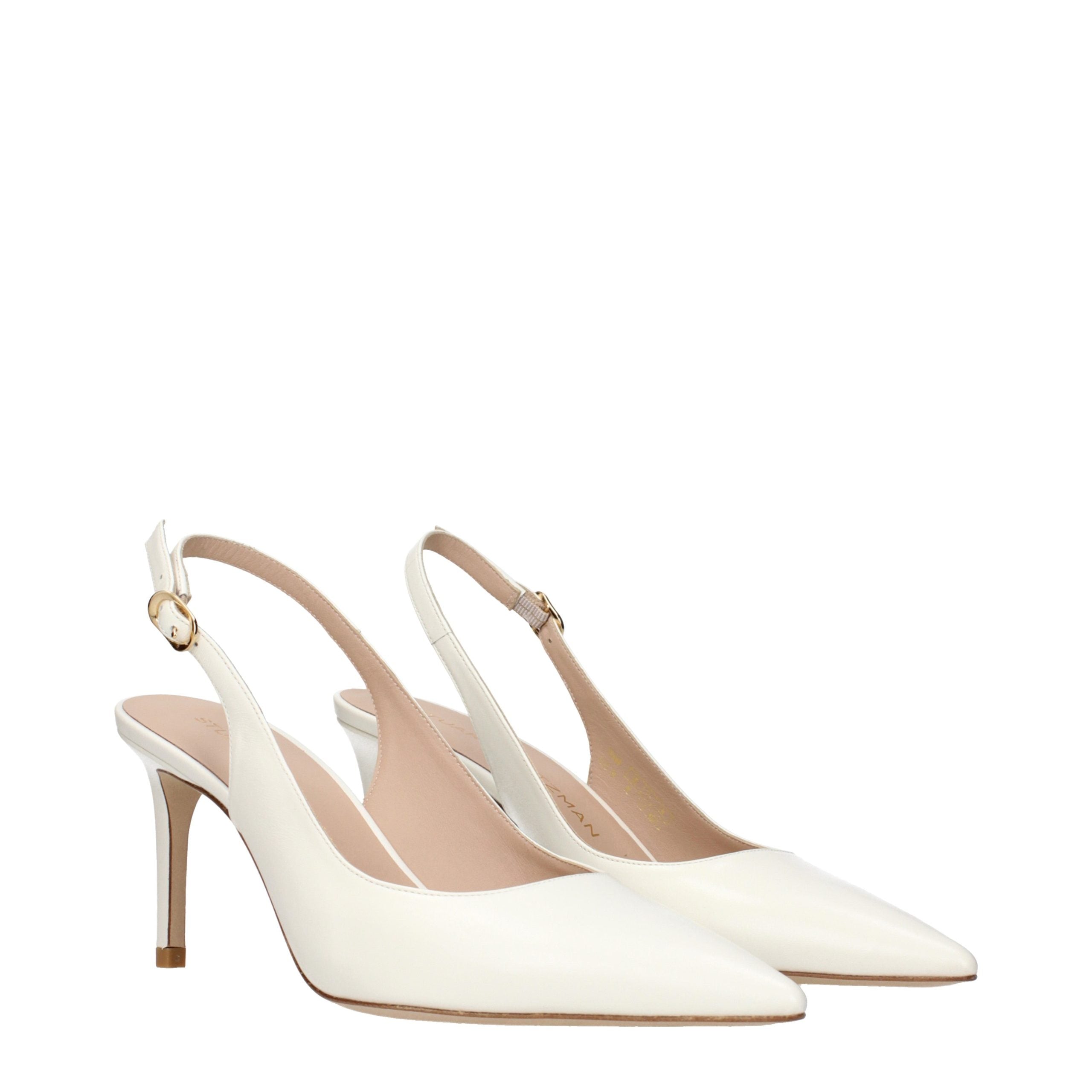 Step into unparalleled elegance with Stuart Weitzman Beige Leather High Heel Pumps, where exquisite craftsmanship meets timeless allure, perfect for any sophisticated occasion.