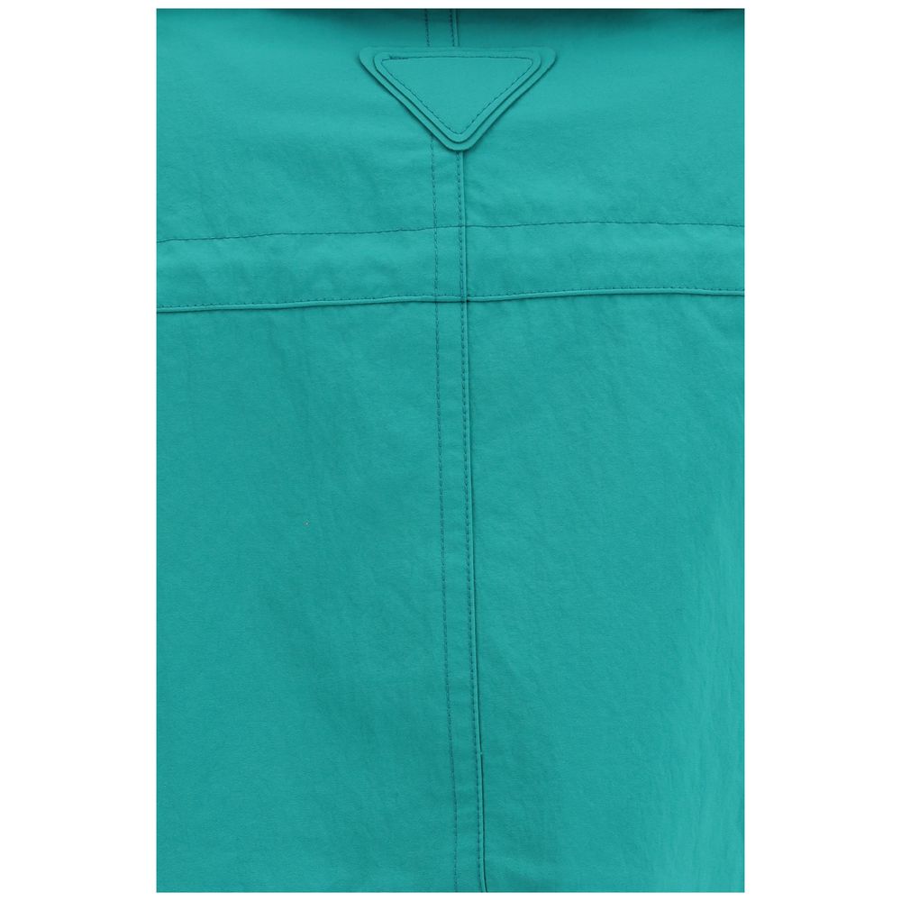 Prada Blue Nylon Coat - Timeless Luxury for the Modern Connoisseur