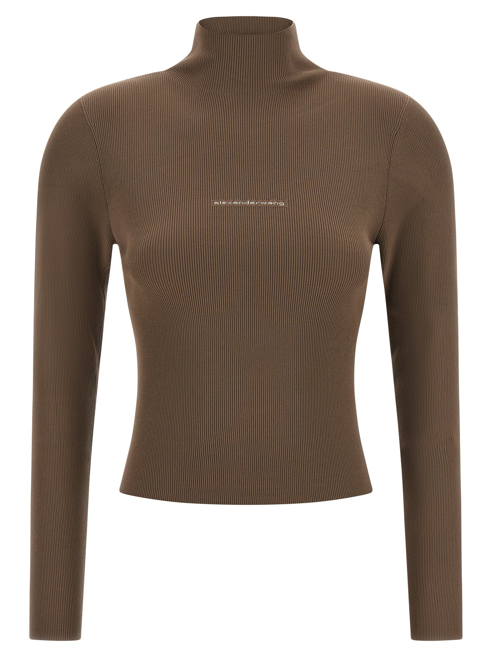 Elevate your wardrobe with the Alexander Wang Beige Polyamide Cardigan, a masterpiece of structured elegance and contemporary design, perfect for the discerning individual.