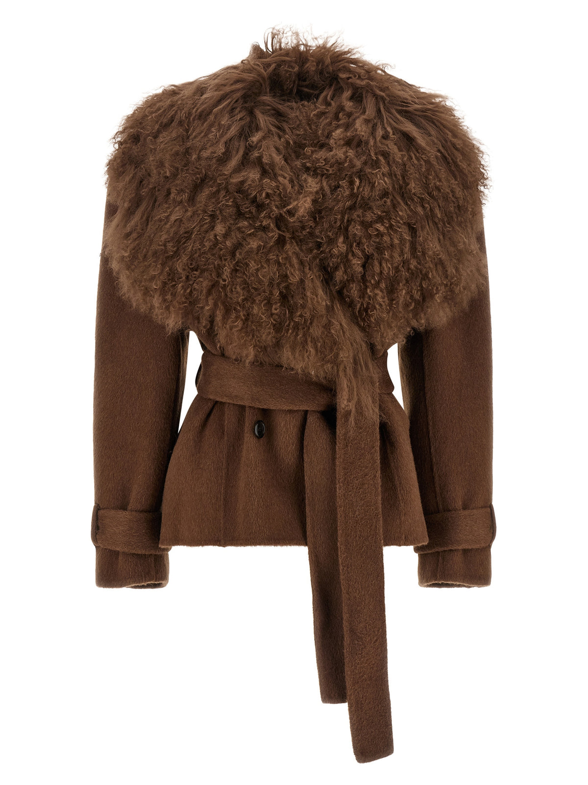 Giuseppe Di Morabito Brown Wool Coat - Luxury Outerwear Redefined