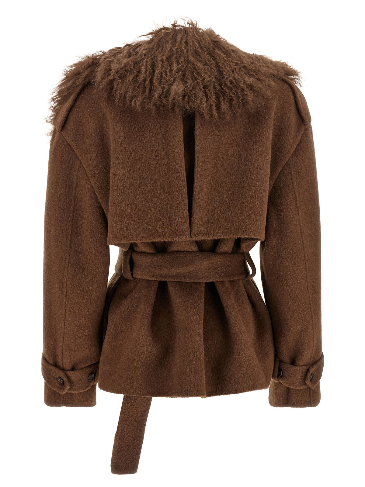 Giuseppe Di Morabito Brown Wool Coat - Luxury Outerwear Redefined