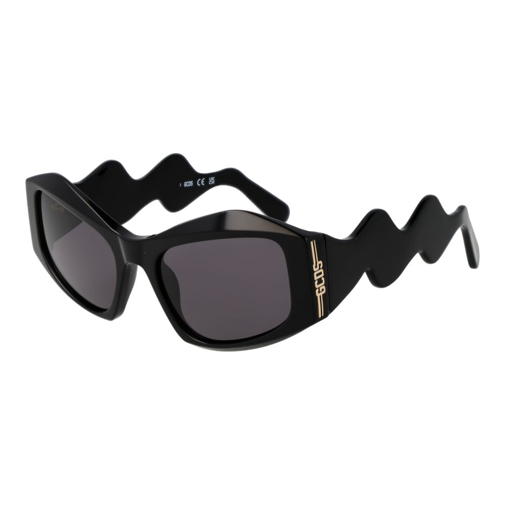 Indulge in the GCDS Black Acetate Sunglasses, where meticulous craftsmanship meets timeless elegance, offering unparalleled UV protection for the discerning fashion connoisseur.