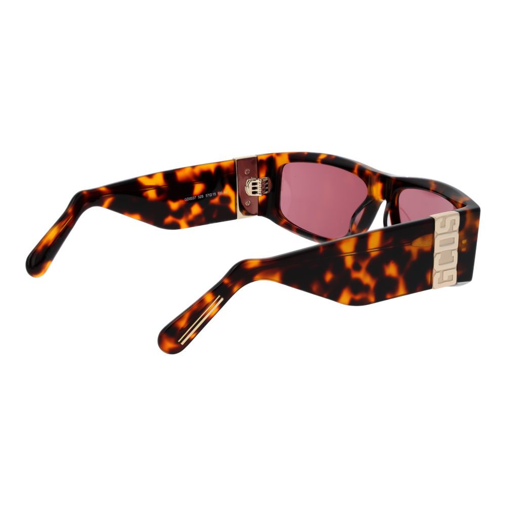 Experience the allure of GCDS Brown Acetate Sunglasses, where exquisite craftsmanship meets timeless elegance, offering 100% UVA & UVB protection for the discerning connoisseur.
