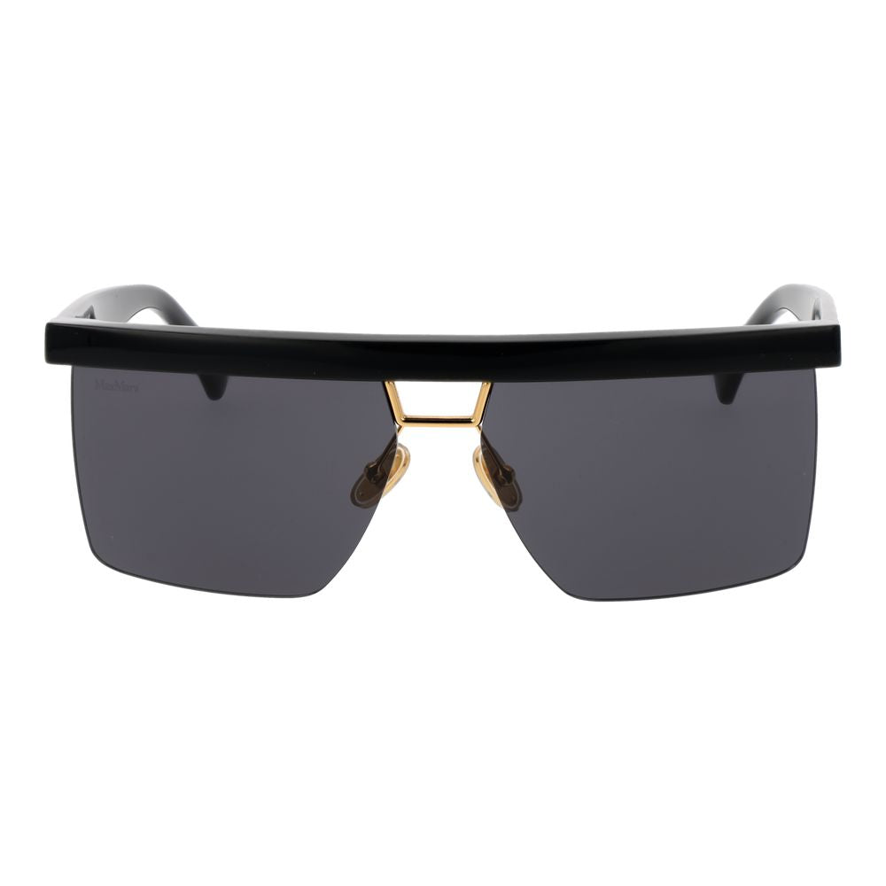Experience the allure of Max Mara Black Stainless Steel Sunglasses, where exquisite craftsmanship meets modern elegance, perfect for the discerning individual.