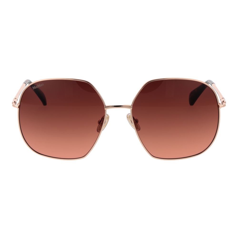 Elevate your style with Max Mara Rose Gold Metal Sunglasses, a symbol of artisanal luxury and exquisite craftsmanship, perfect for the discerning individual.