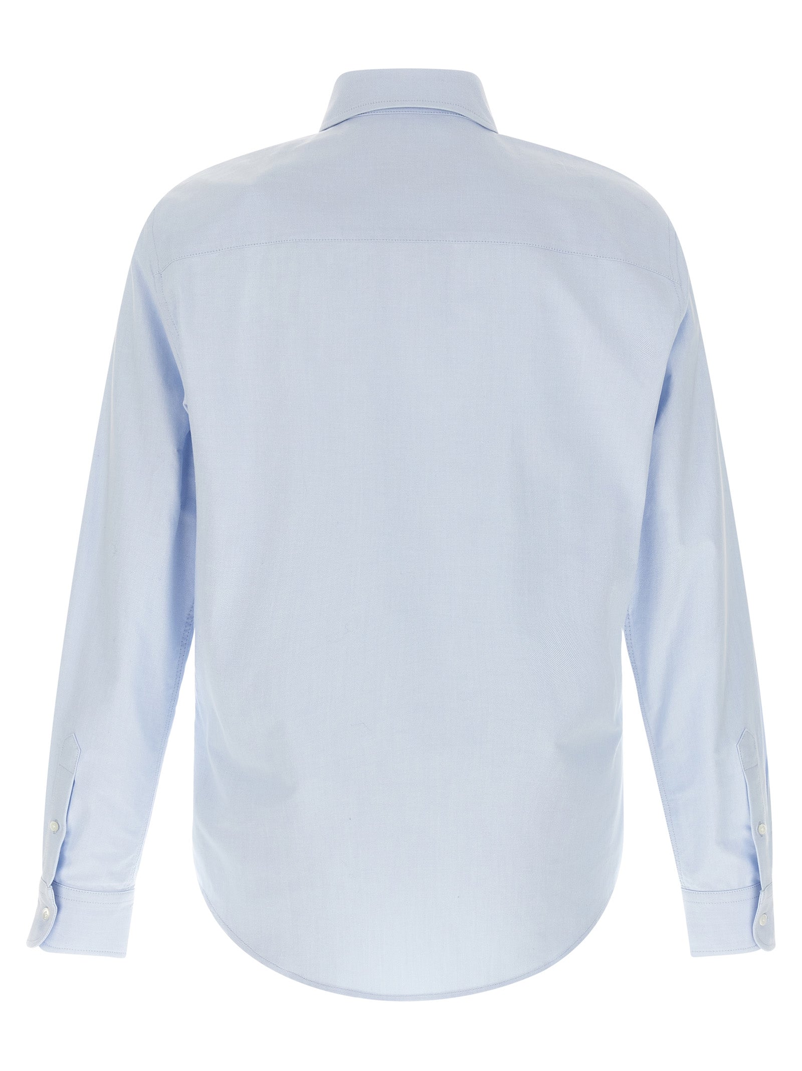 Elevate your style with the Ami Paris Blue Cotton Blouse, a symbol of French elegance crafted from premium Oxford cotton, perfect for the discerning individual.