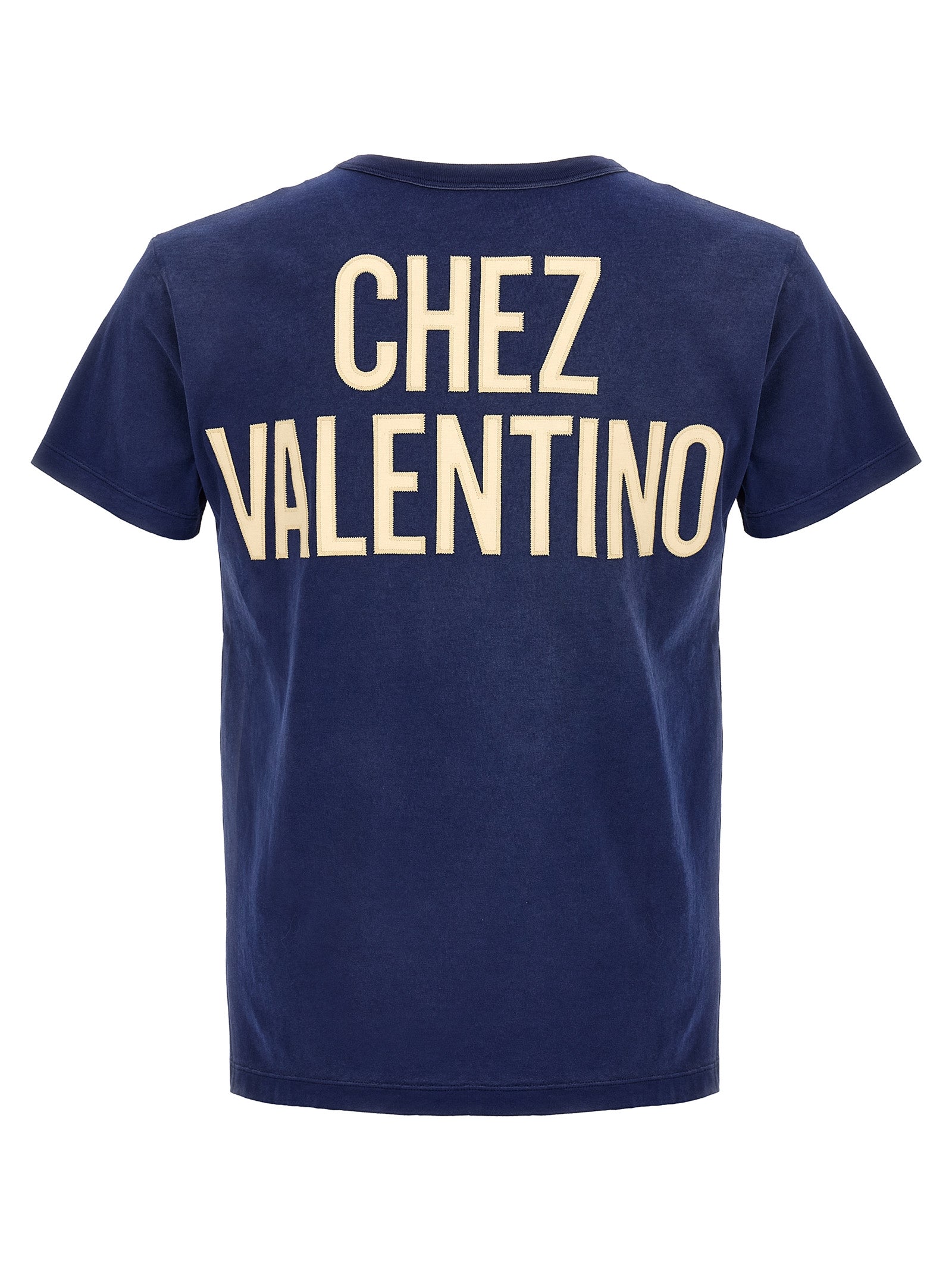 Indulge in the allure of Valentino Garavani's Blue Cotton Sportswear T-shirt, where exquisite craftsmanship meets bold design, elevating your wardrobe to new heights of luxury.