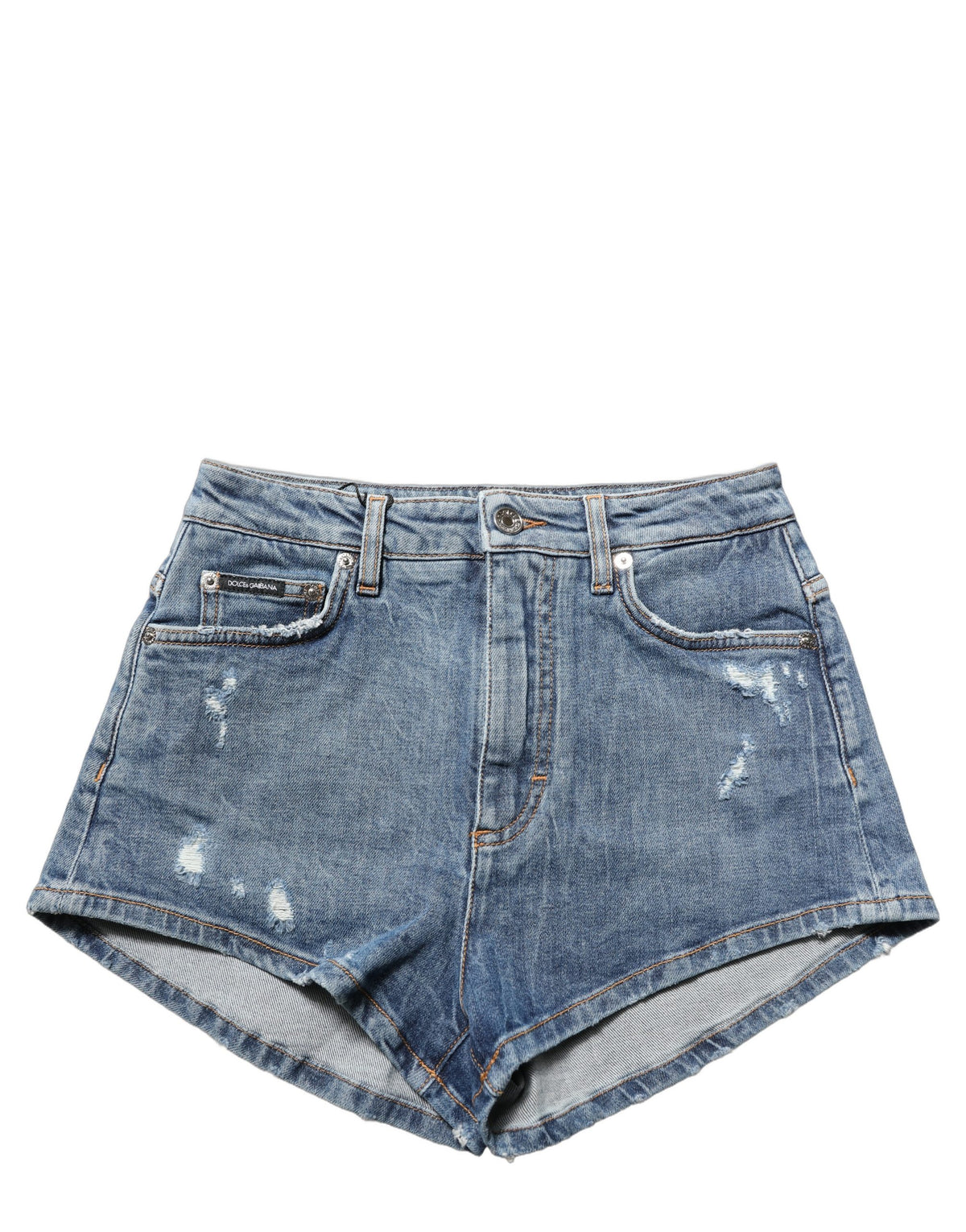 Dolce & Gabbana High Rise Denim Hot Pants for Timeless Elegance