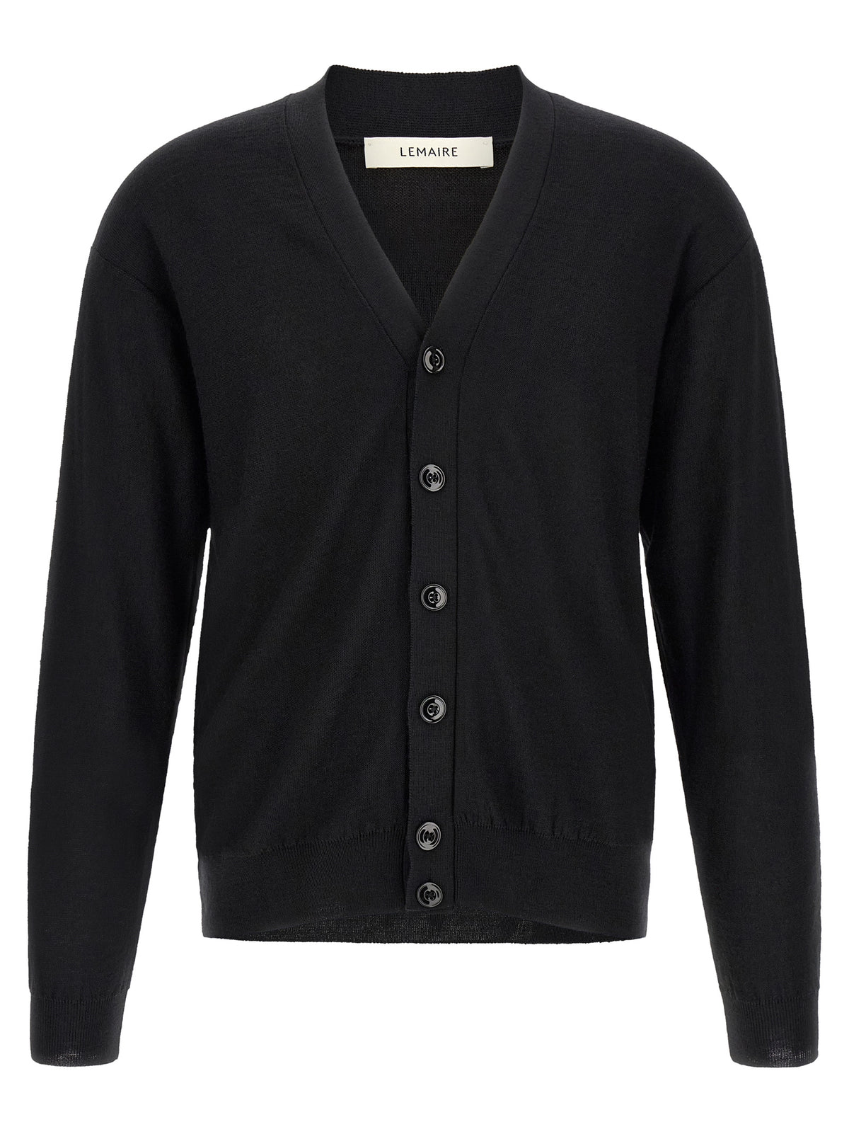Lemaire Black Wool Cardigan - Exquisite Luxury Knitwear