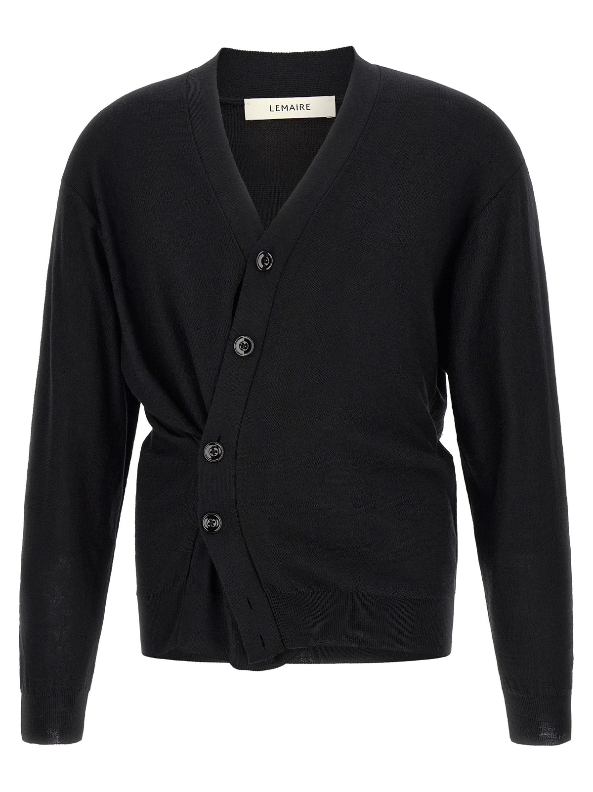 Lemaire Black Wool Cardigan - Timeless Luxury Knitwear