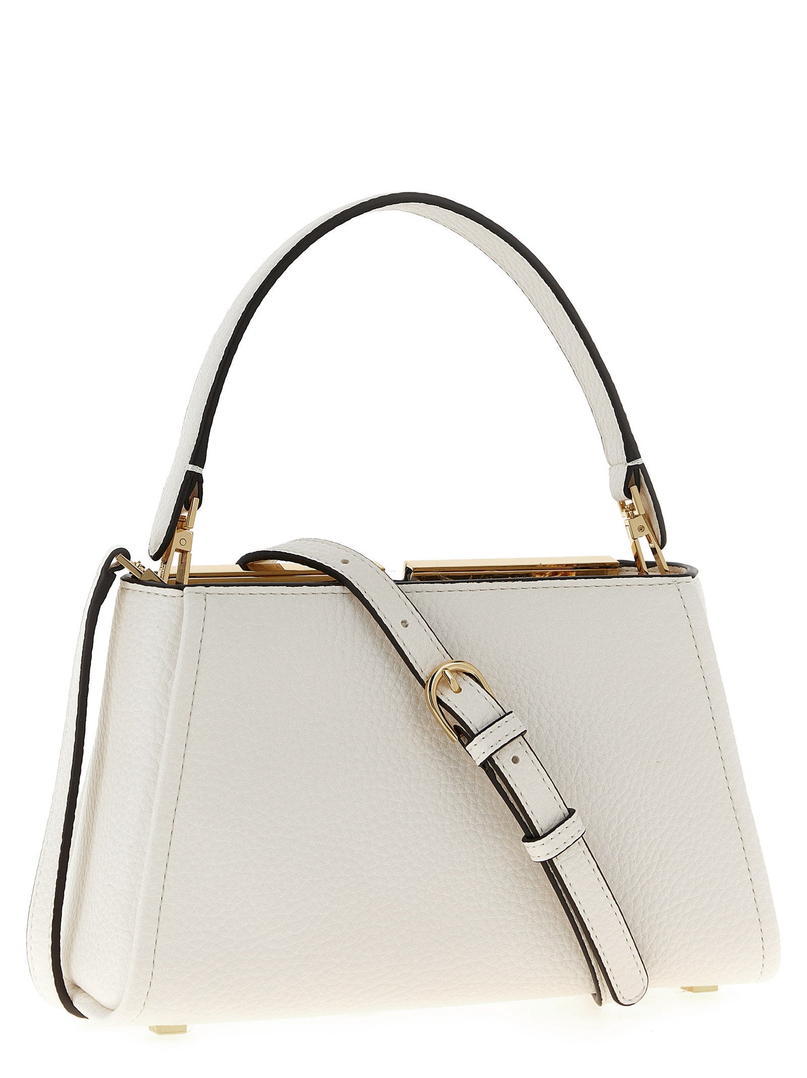 Elevate your style with the Elisabetta Franchi White Polyester Handbag, a masterpiece of luxurious craftsmanship and timeless elegance, perfect for any occasion.