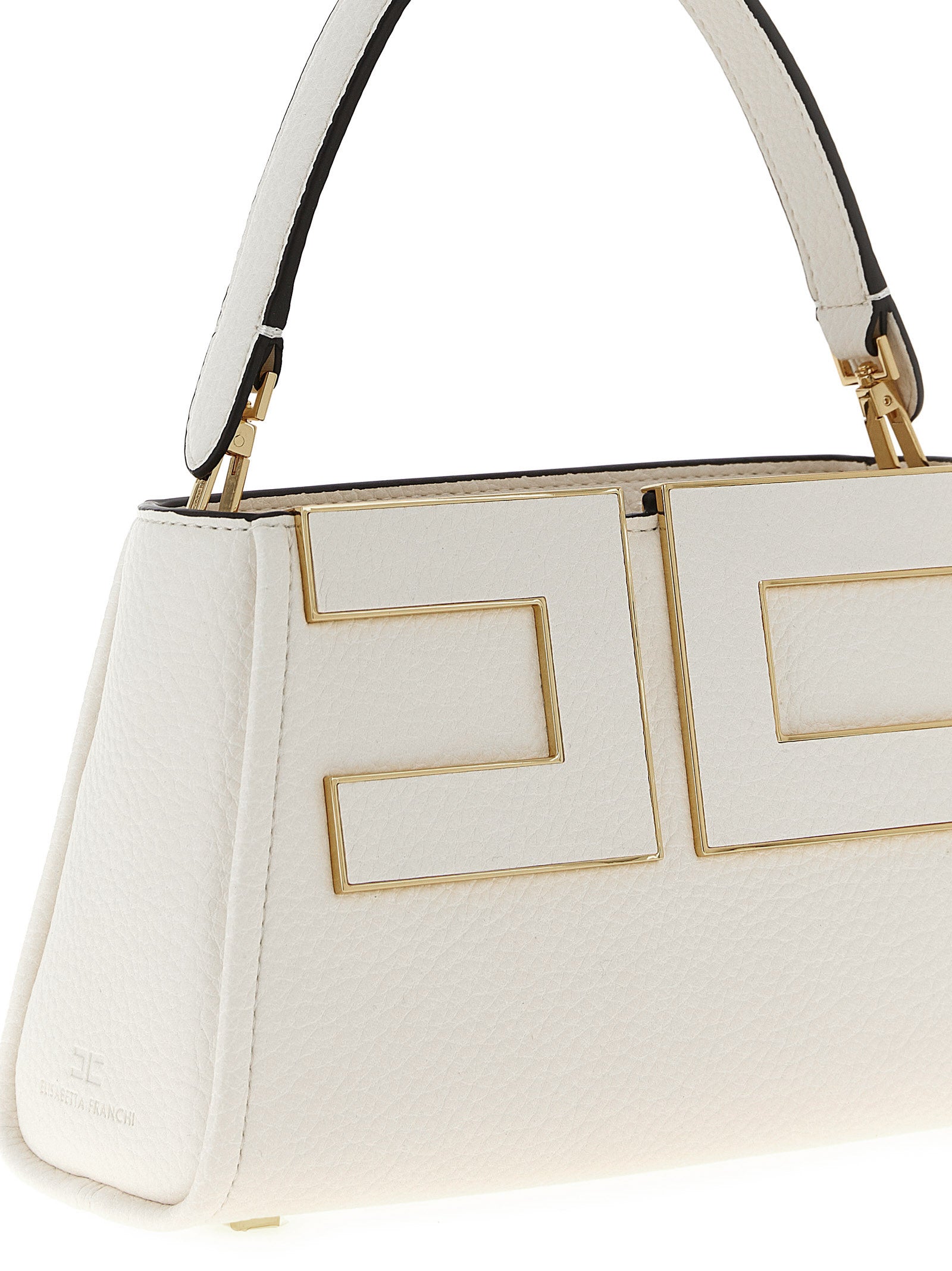 Elevate your style with the Elisabetta Franchi White Polyester Handbag, a masterpiece of luxurious craftsmanship and timeless elegance, perfect for any sophisticated occasion.