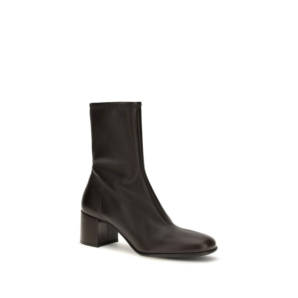 Prada Brown Lamb Ovis Aries Ankle Boots - Luxury Redefined