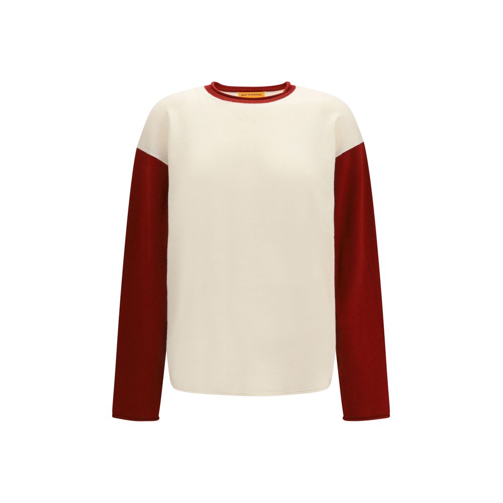 Guest in Residence White Cashmere Sweatshirt - Luxury Redefined