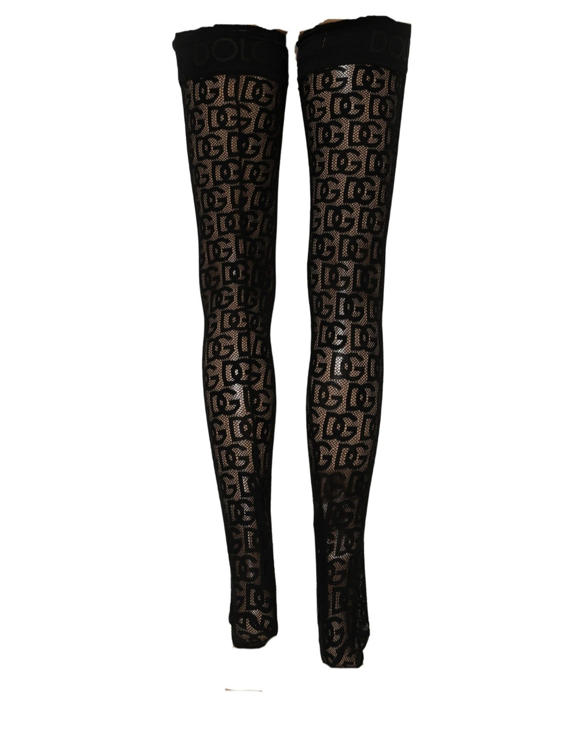 Dries Van Noten Violet Floral Fishnet Tights - Timeless Luxury