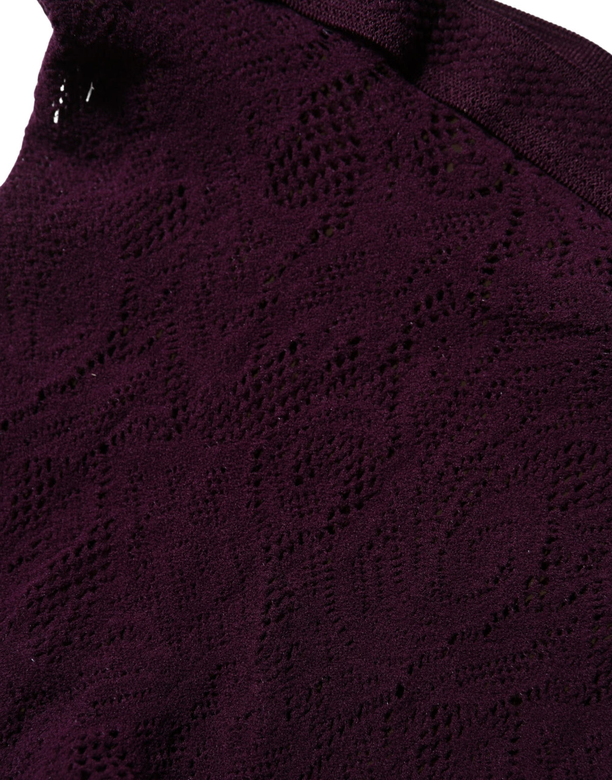 Dries Van Noten Violet Floral Fishnet Tights - Luxurious Elegance