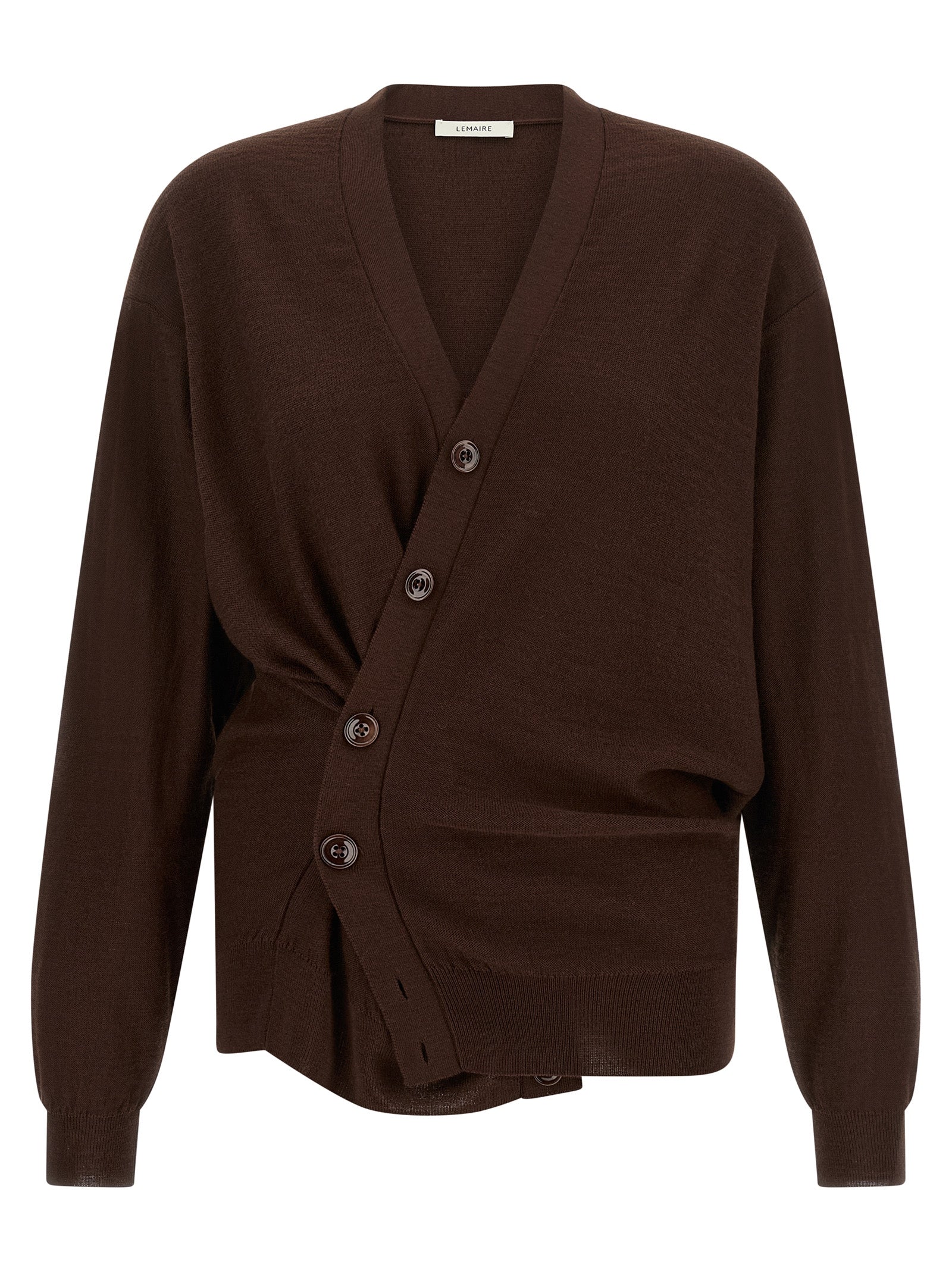 Lemaire Bordeaux Wool Cardigan - Effortless Luxury Redefined