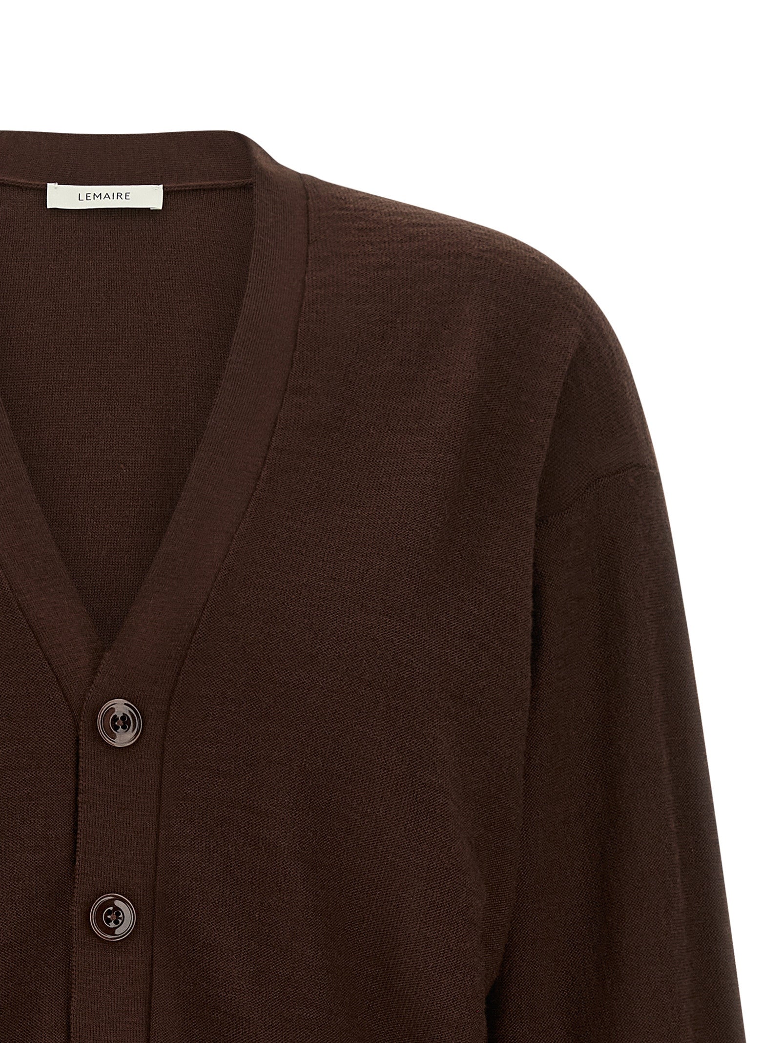 Lemaire Bordeaux Wool Cardigan - Effortless Luxury Redefined