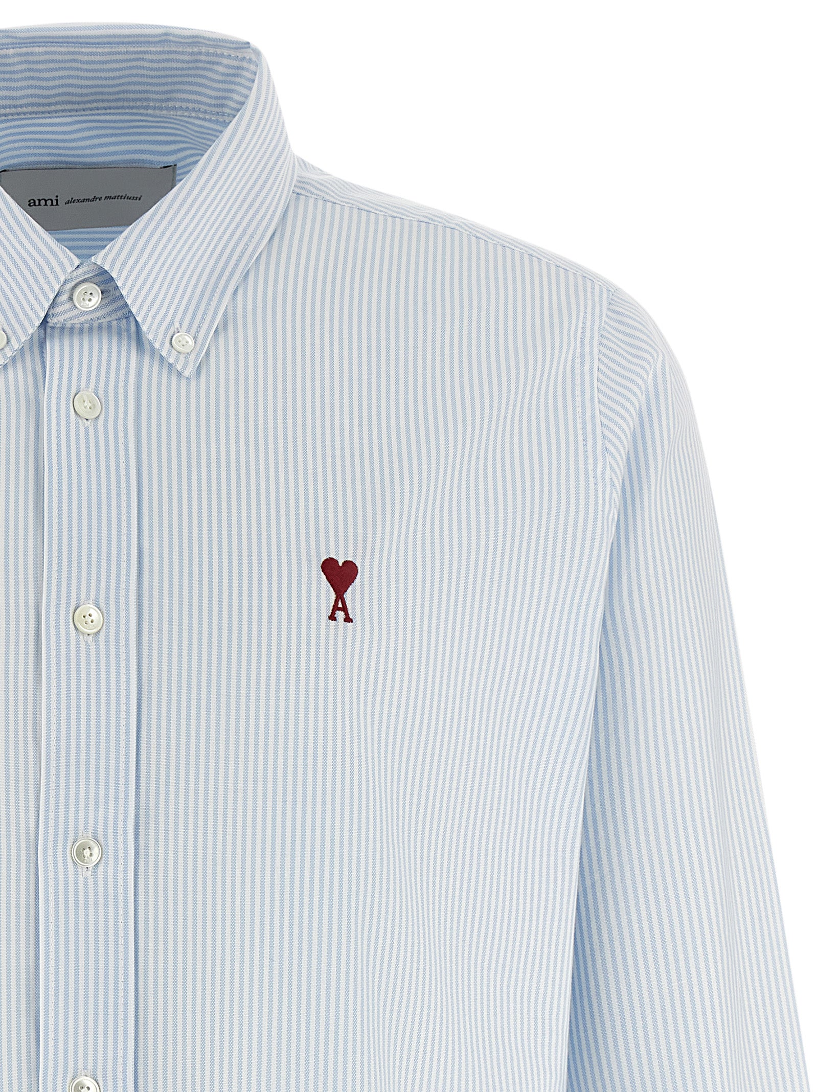 Ami Paris Blue Cotton Blouse - Timeless Elegance Redefined