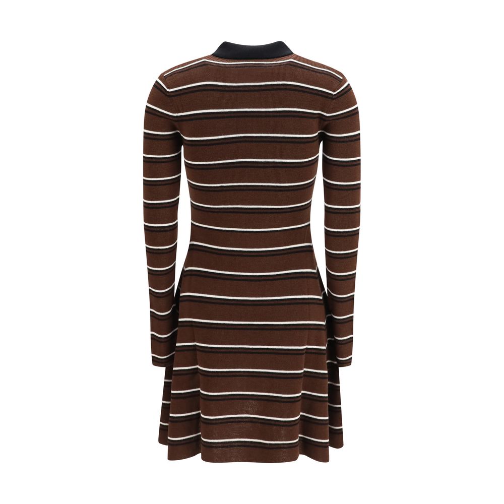 Ganni Brown Wool Oves Aries Dress - Timeless Luxury Fashion