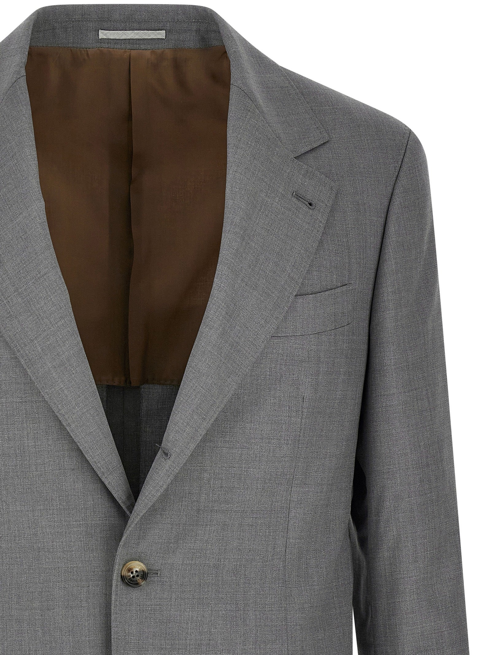 Brunello Cucinelli Gray Virgin Wool Blazer - Timeless Luxury Tailoring
