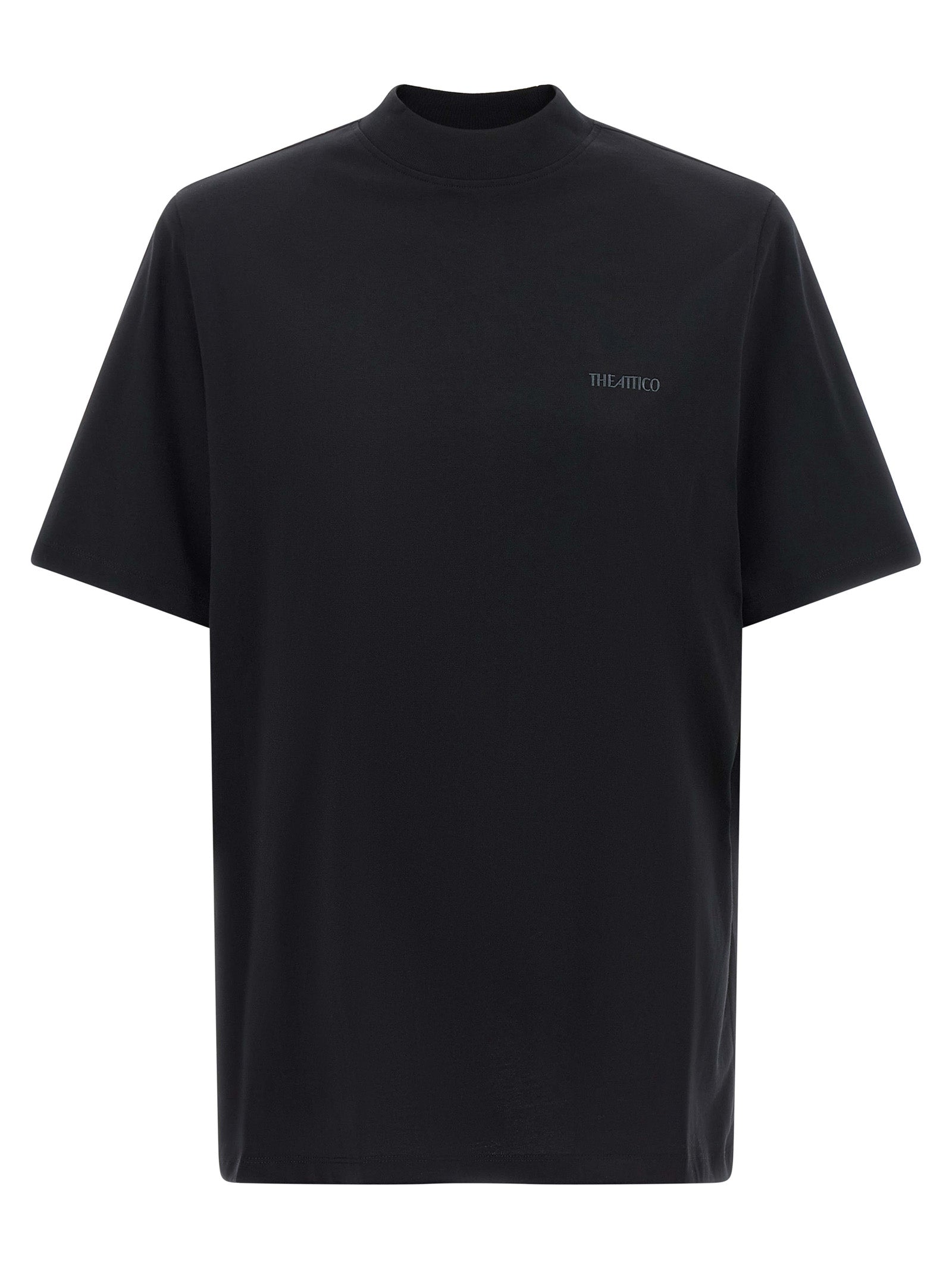 Elevate your style with The Attico Black Cotton T-Shirt, a luxurious blend of modern design and refined craftsmanship, perfect for the discerning wardrobe.