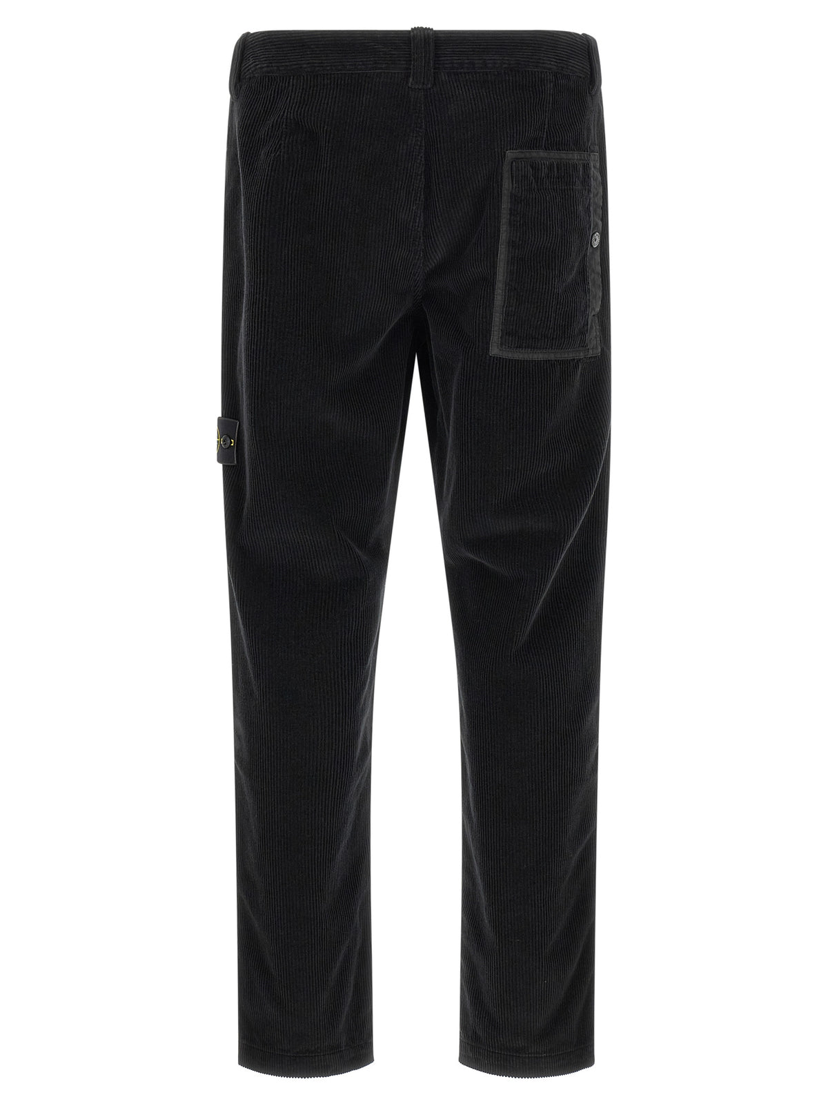 Stone Island Black Cotton Casual Pants - Timeless Luxury Elegance