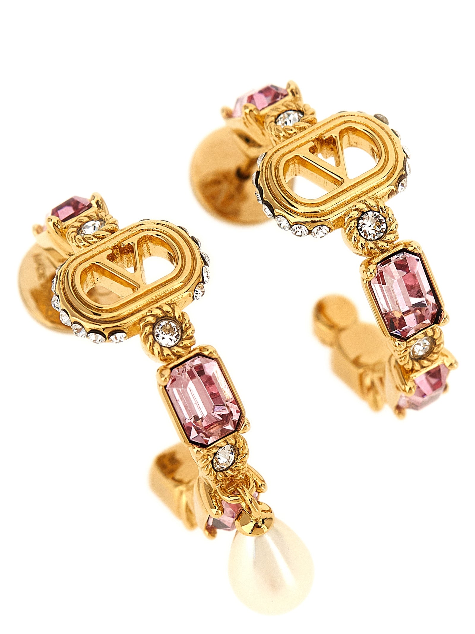 Valentino Garavani Gold Brass Earrings - Exquisite Luxury Statement