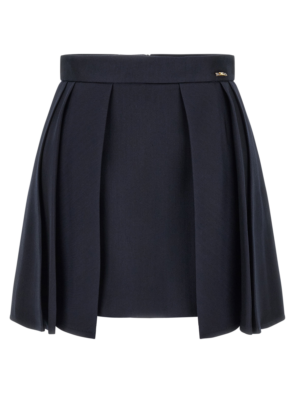 Elevate your wardrobe with the Elisabetta Franchi Blue Virgin Wool Long Skirt, a masterpiece of Italian craftsmanship that embodies sophistication and timeless elegance.