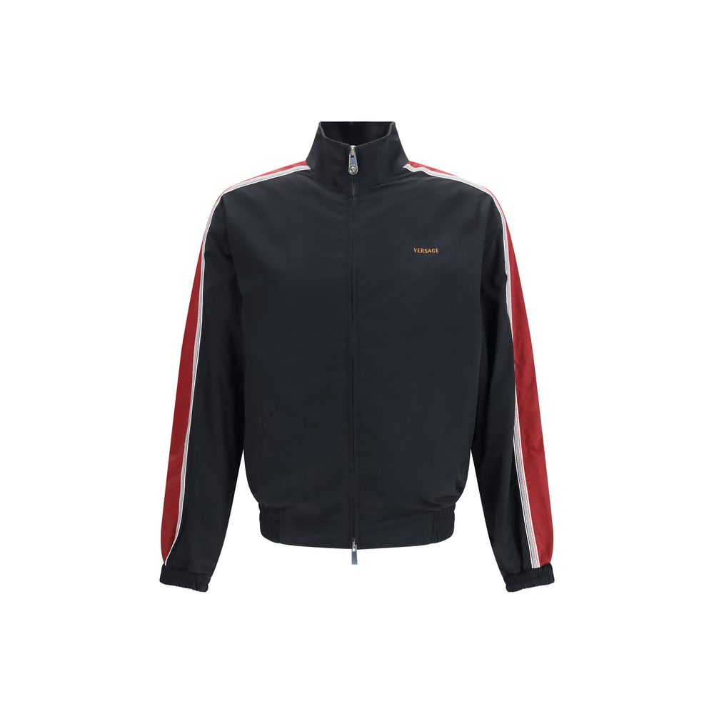 Versace Black Polyamide Bomber - Elevate Your Luxe Wardrobe