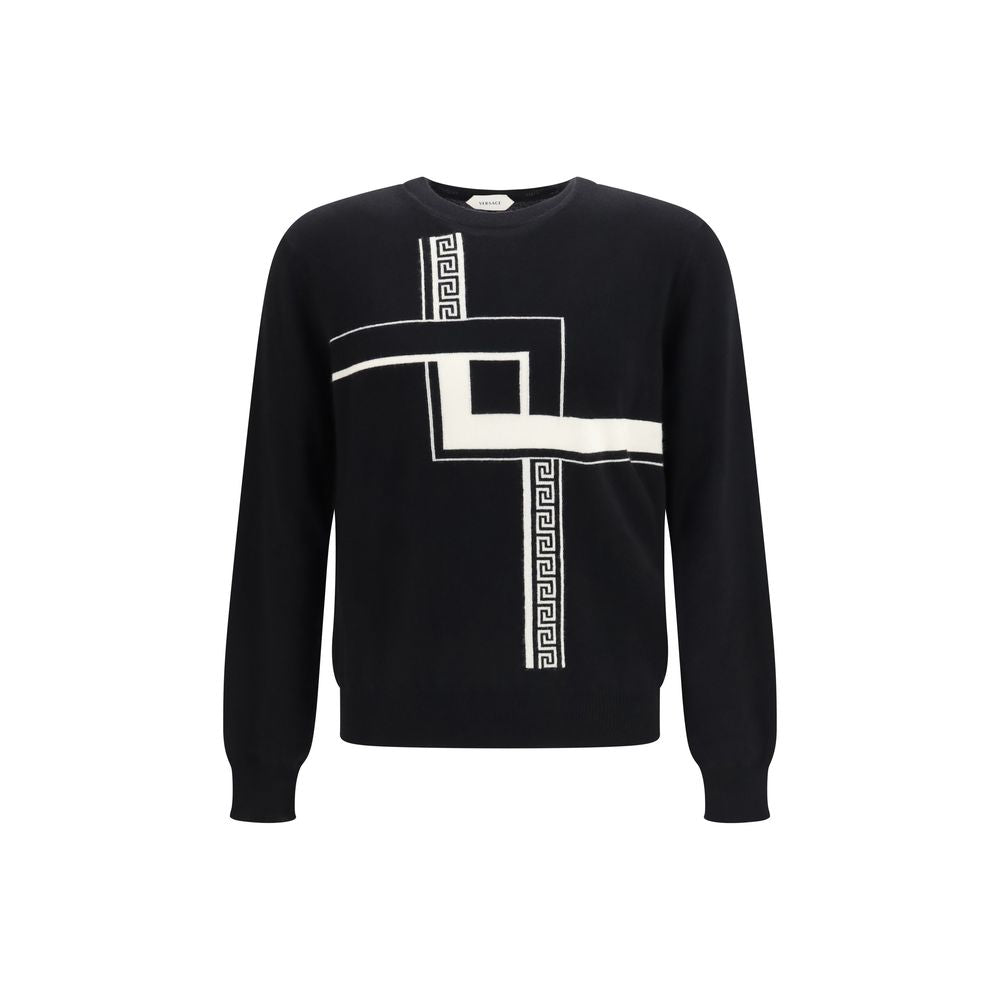 Versace Black Cashmere Sweater - Timeless Luxury Redefined