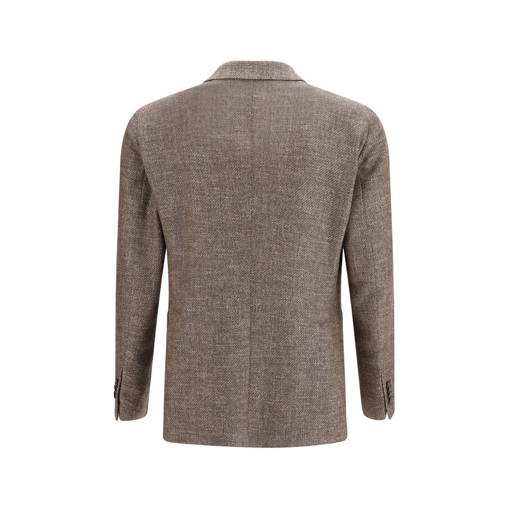 Tagliatore Brown Wool Oves Aries Blazer - Contemporary Elegance
