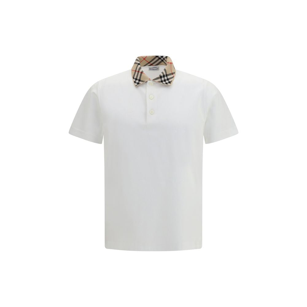 Burberry White Cotton Top - Timeless Luxury in Lightweight Piqué